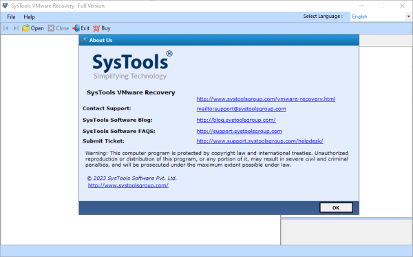 SysTools VMware Recovery Activator & License Key Download