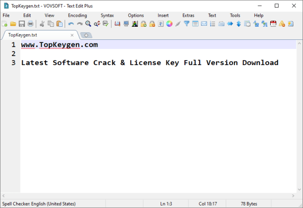 VovSoft Text Edit Plus Patch & License Key Free Download