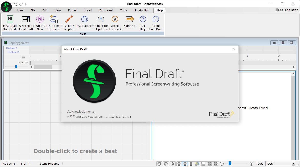 Final Draft Keygen & Activator Final Download