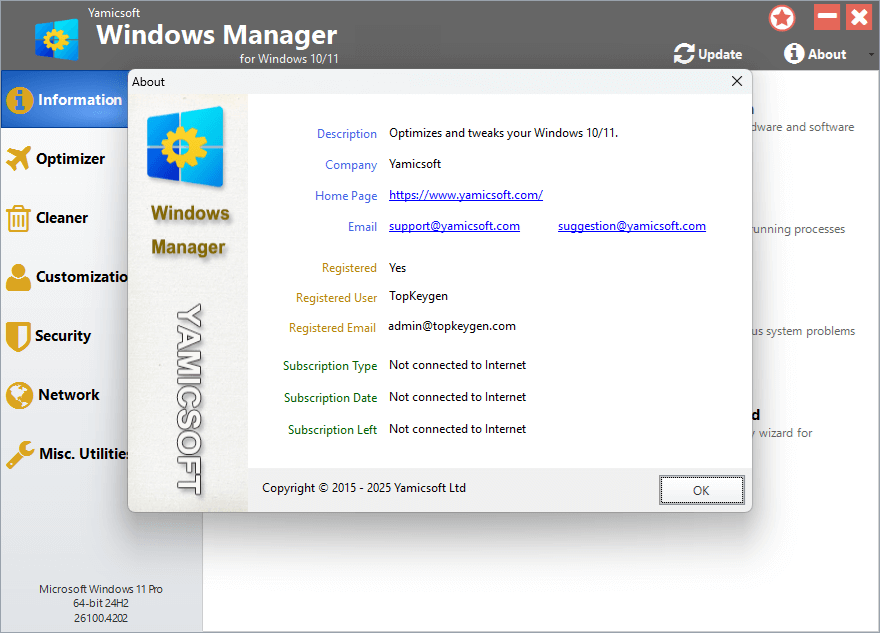 Download Yamicsoft Windows Manager with Keygen Free